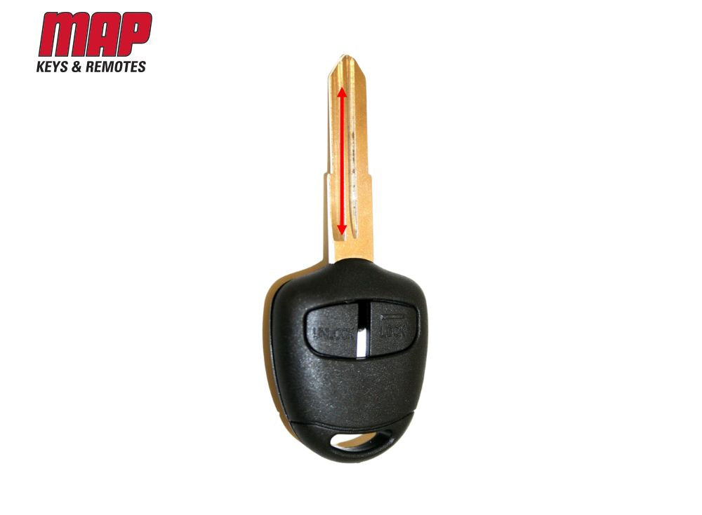 KF375 - SHELL & KEY REPLACEMENT - 2 BUTTON MITSUBISHI