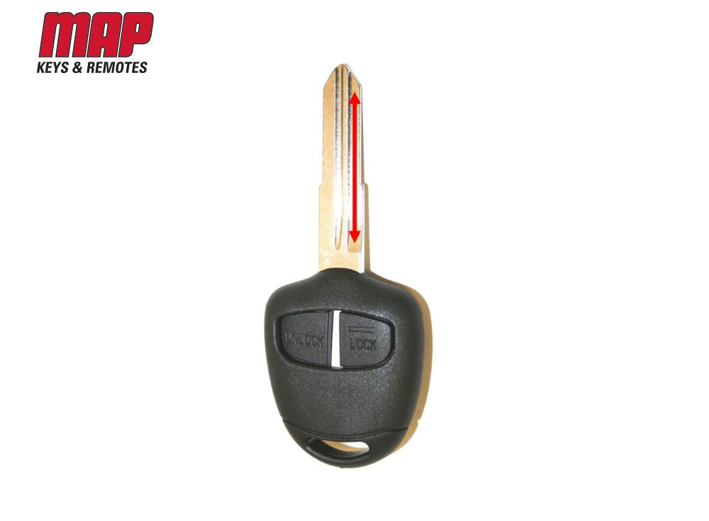KF376 - SHELL & KEY REPLACEMENT - 2 BUTTON MITSUBISHI