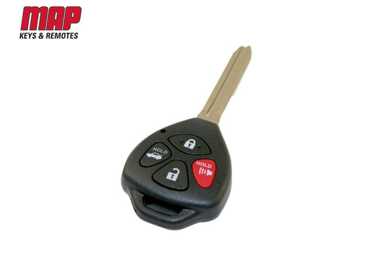 KF328 - REMOTE SHELL & BUTTONS - TOYOTA 4 BUTTON